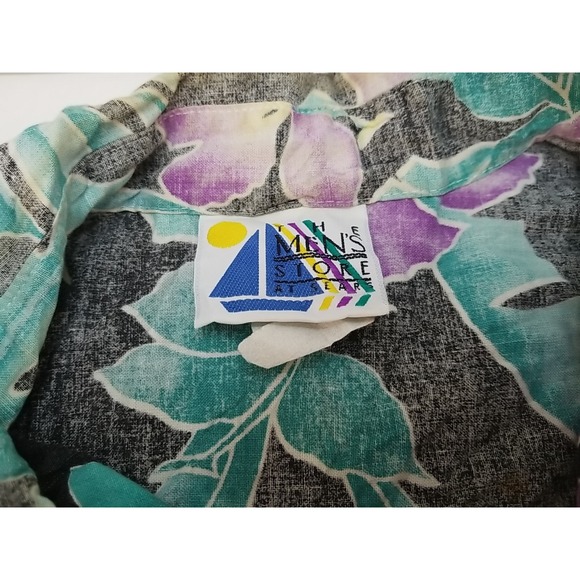 The Men's Store  Mens Short Sleeve XL Button Up Shirt Hawaiian Floral‎ - Picture 2 of 6